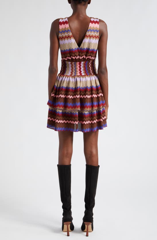 Ramy Brook Laura Mini Dress In Chevron Holiday Knit