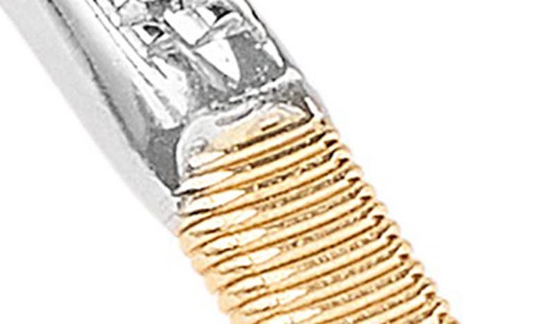 Marco Bicego 18k White & Yellow Gold Marrakech Diamond Twist Bangle Bracelet In 18k Yellow Gold