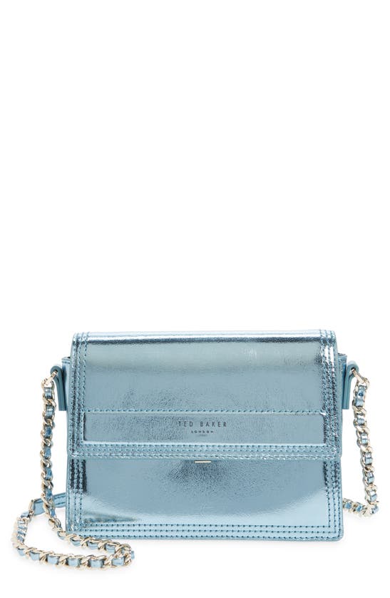 Ted Baker Libbe Leather Crossbody Bag In Pale Blue