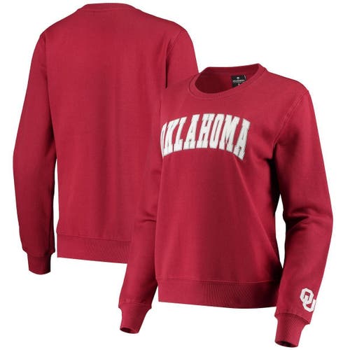 Women's Colosseum Crimson Oklahoma Sooners Campanile Pullover Sweatshirt