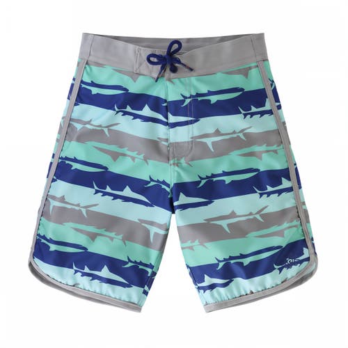 Uv Skinz Retro Board Shorts In Shark Shiver