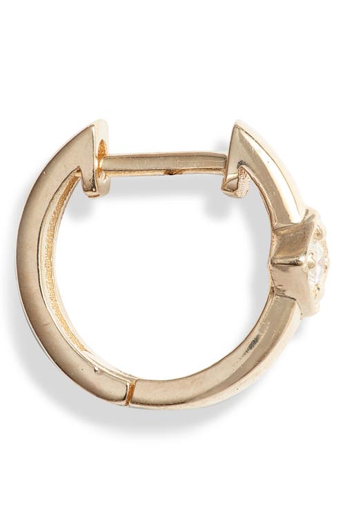 Anzie Cleo Diamond Huggie Hoop Earrings In Gold/diamond