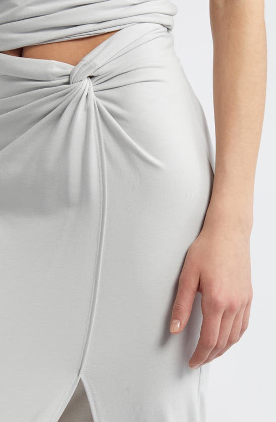 Shop Open Edit Twist Front Maxi Skirt In Grey Glacier