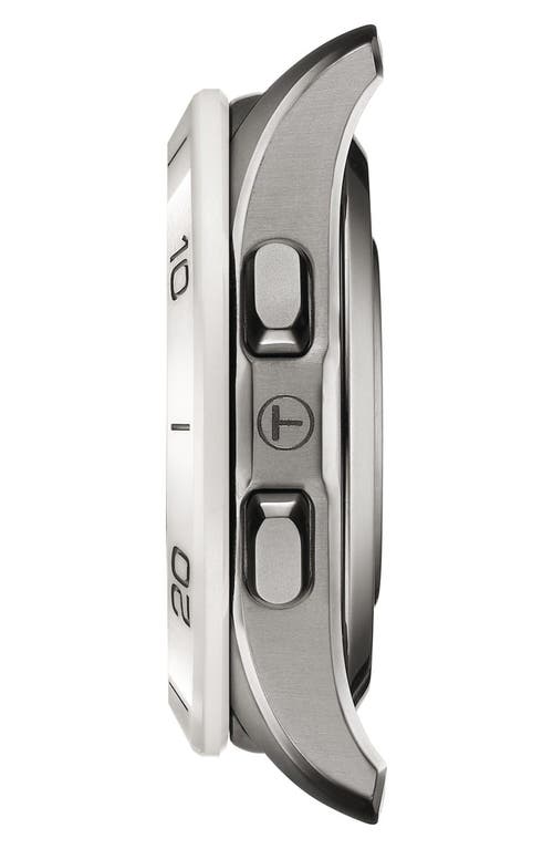 Tissot T-touch Connect Sport Solar Smart Silicone Strap Watch, 43.75mm In White