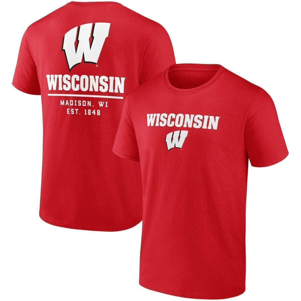 FANATICS Men's Fanatics Branded Red Wisconsin Badgers Game Day 2Hit T