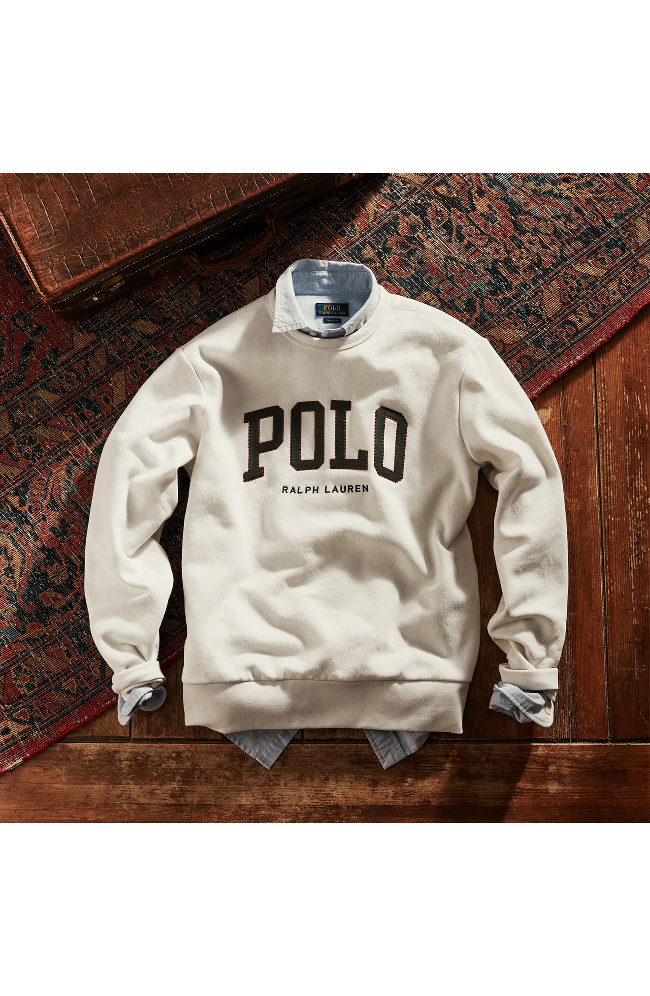 Polo discount spellout sweatshirt