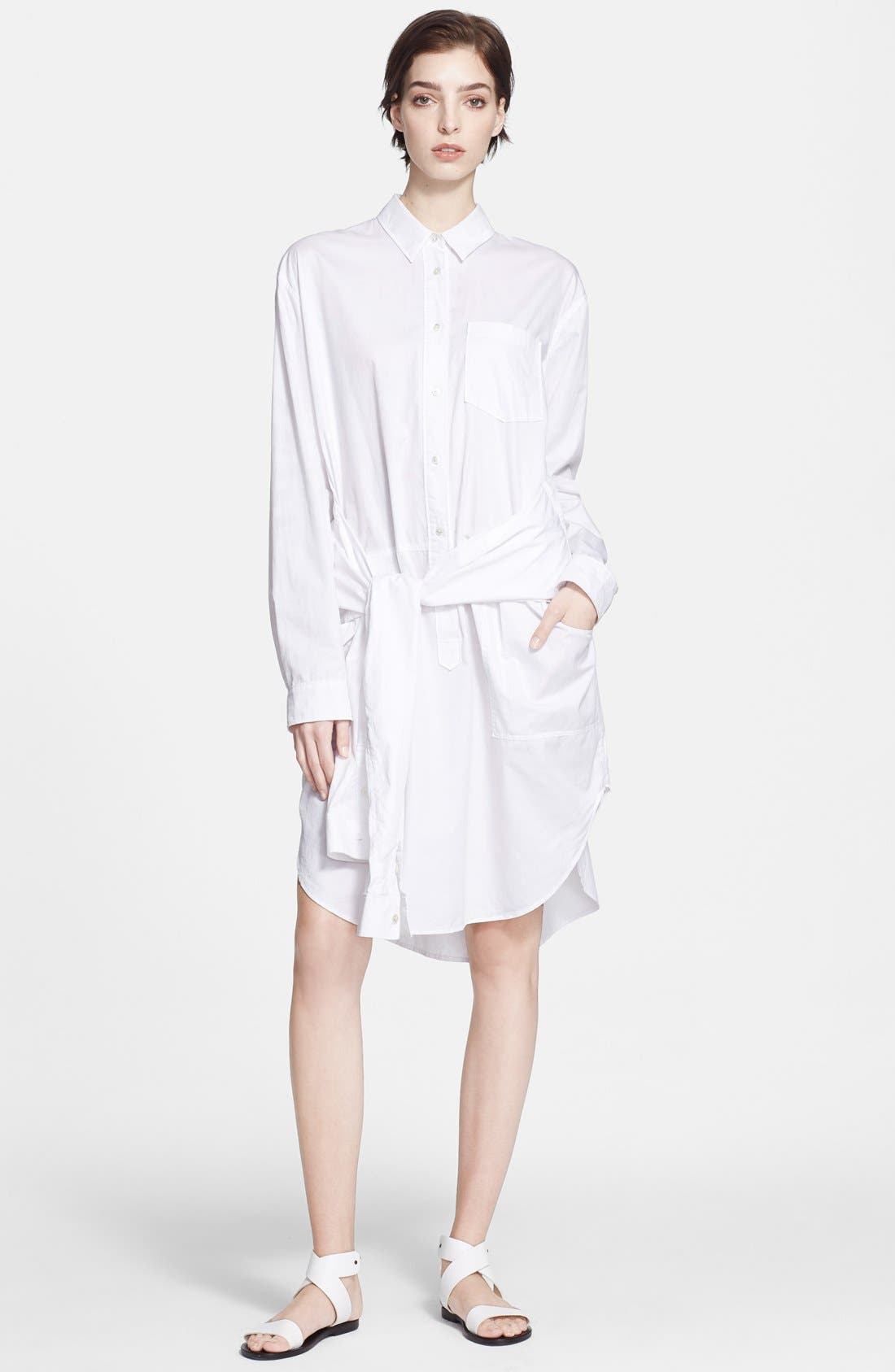 alexander wang white shirt dress