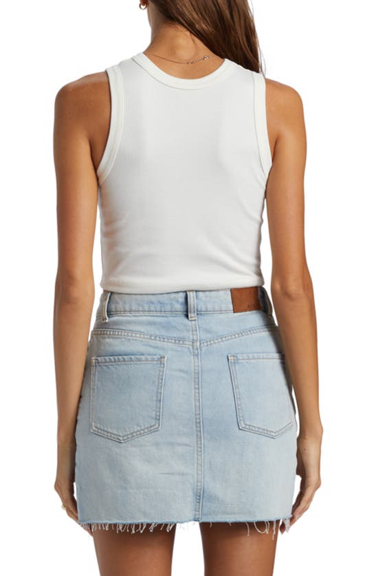 Shop Roxy Roxify Sleeveless Rib Crop Top In Egret