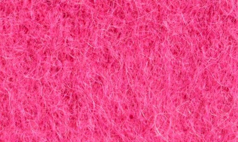 Shop Gestuz Safigz Fuzzy Alpaca Blend V-neck Sweater In Pink Peacock