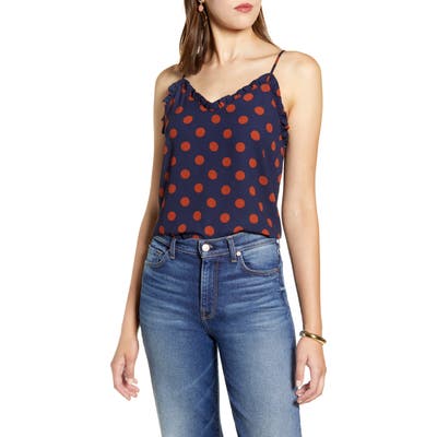 Halogen Ruffle Trim Camisole, Blue