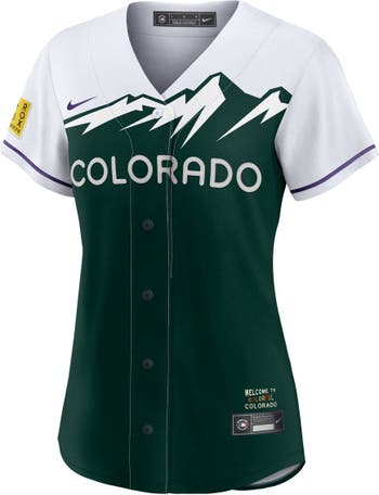 Nike Women's Nike White/Forest Green Colorado Rockies City Connect Replica  Team Jersey