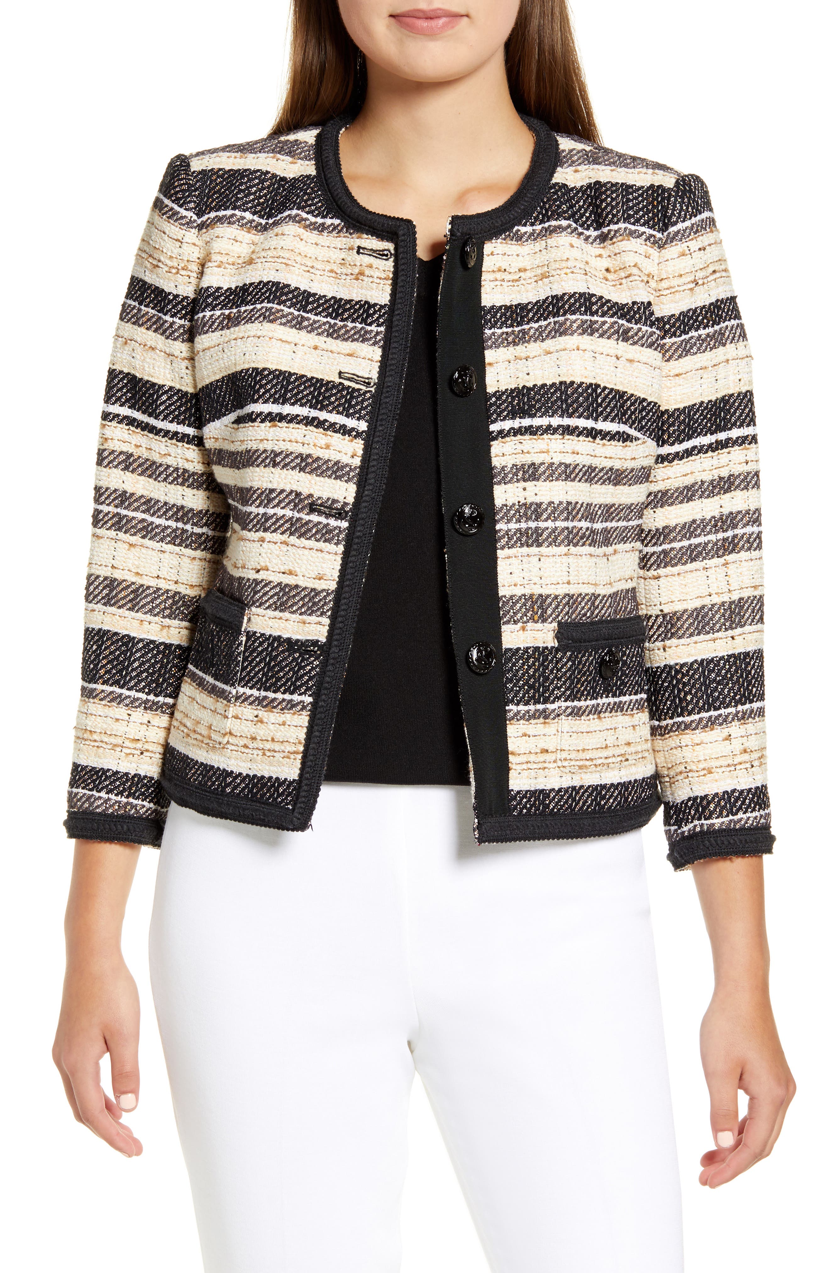 anne klein jacquard jacket