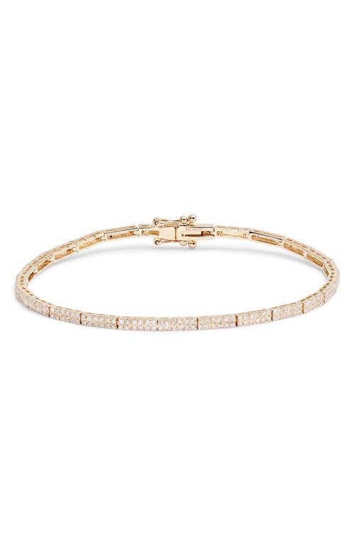 EF Collection Double Row Diamond Eternity Bracelet in Yellow Gold at Nordstrom, Size 7.5