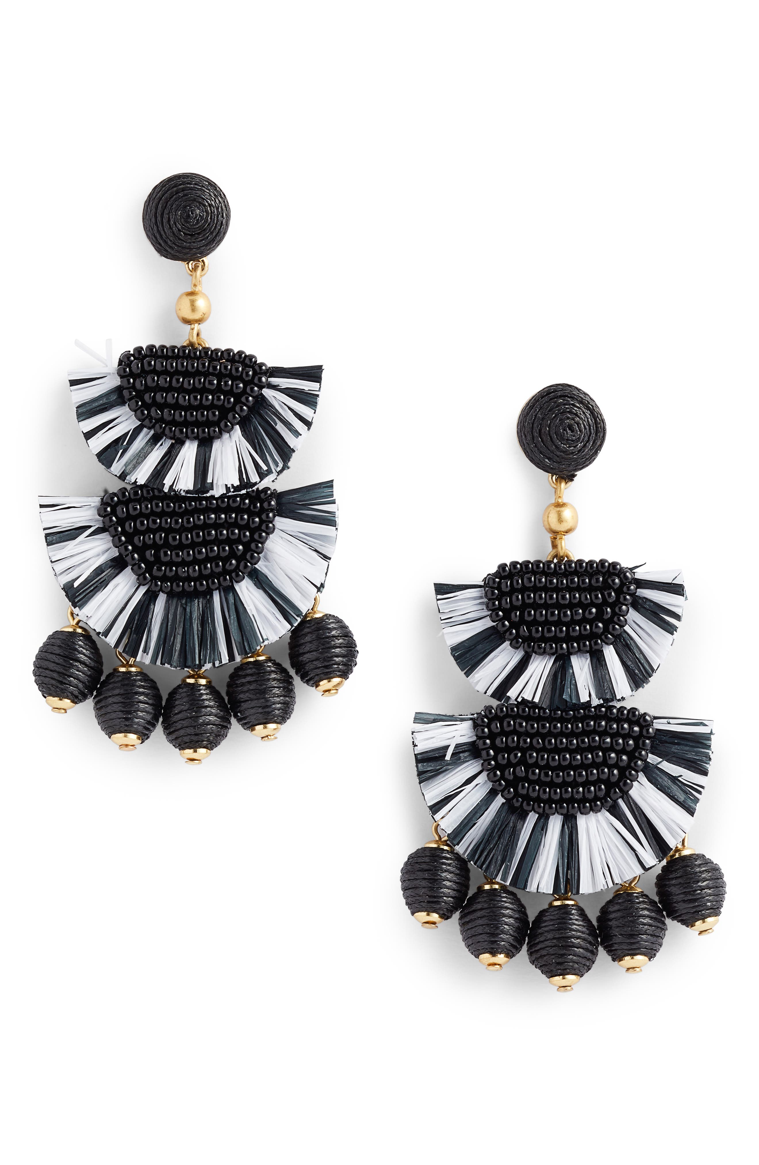 J.Crew Bead & Raffia Earrings Nordstrom