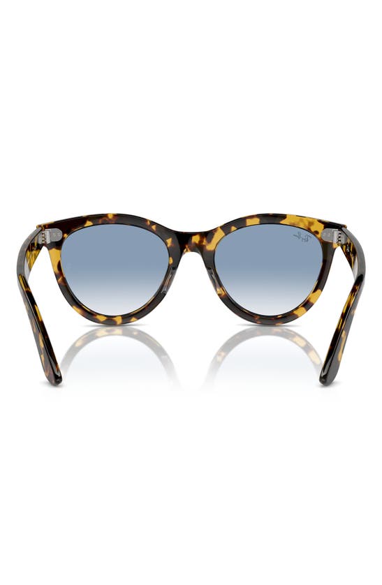 Ray Ban Wayfarer Way Sunglasses Yellow Havana Frame Blue Lenses 54-21 In Mustard
