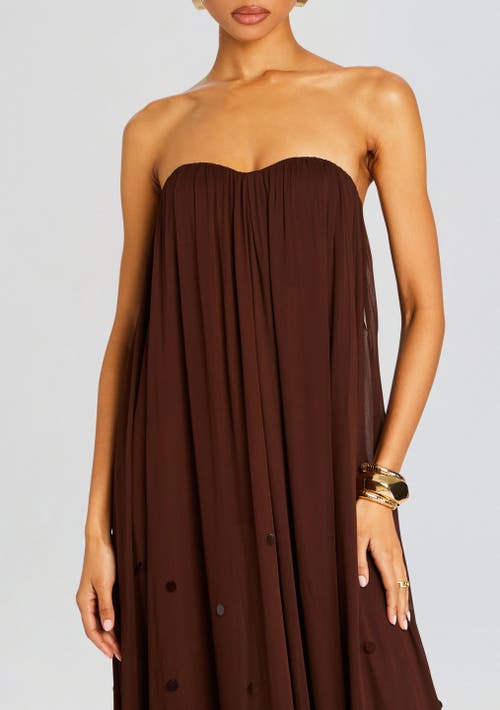 Shop Retroféte Retrofête Helena Dress In Deep Brown