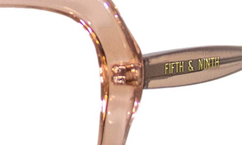 Fifth & Ninth Margot 54mm Butterfly Blue Light Blocking Glasses In Transparent Tan/clear