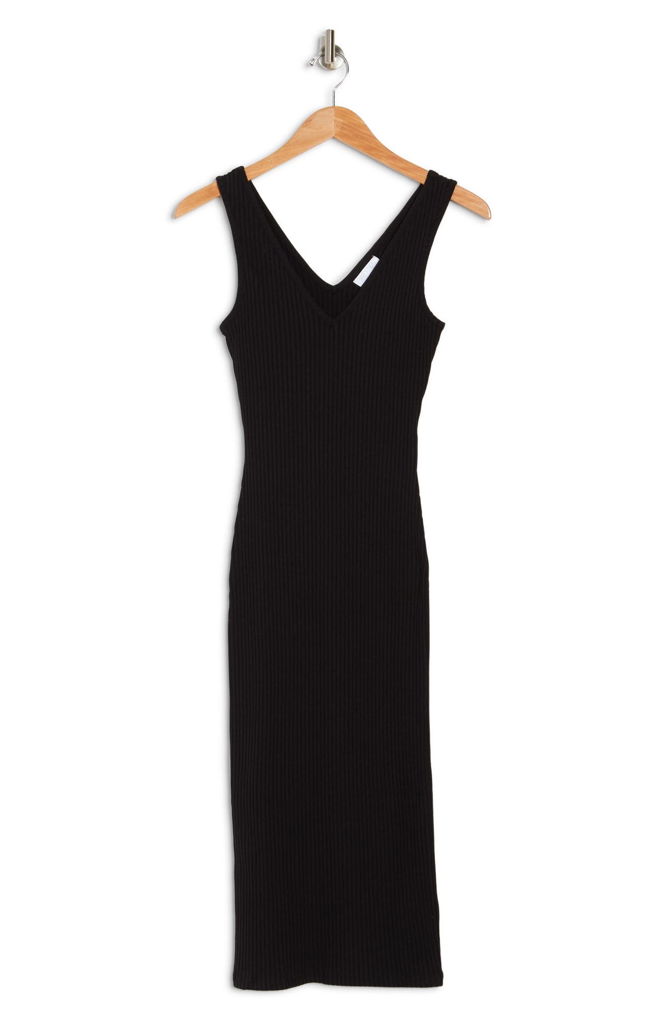 Abound V-neck Sleeveless Ribbed Dress In Black