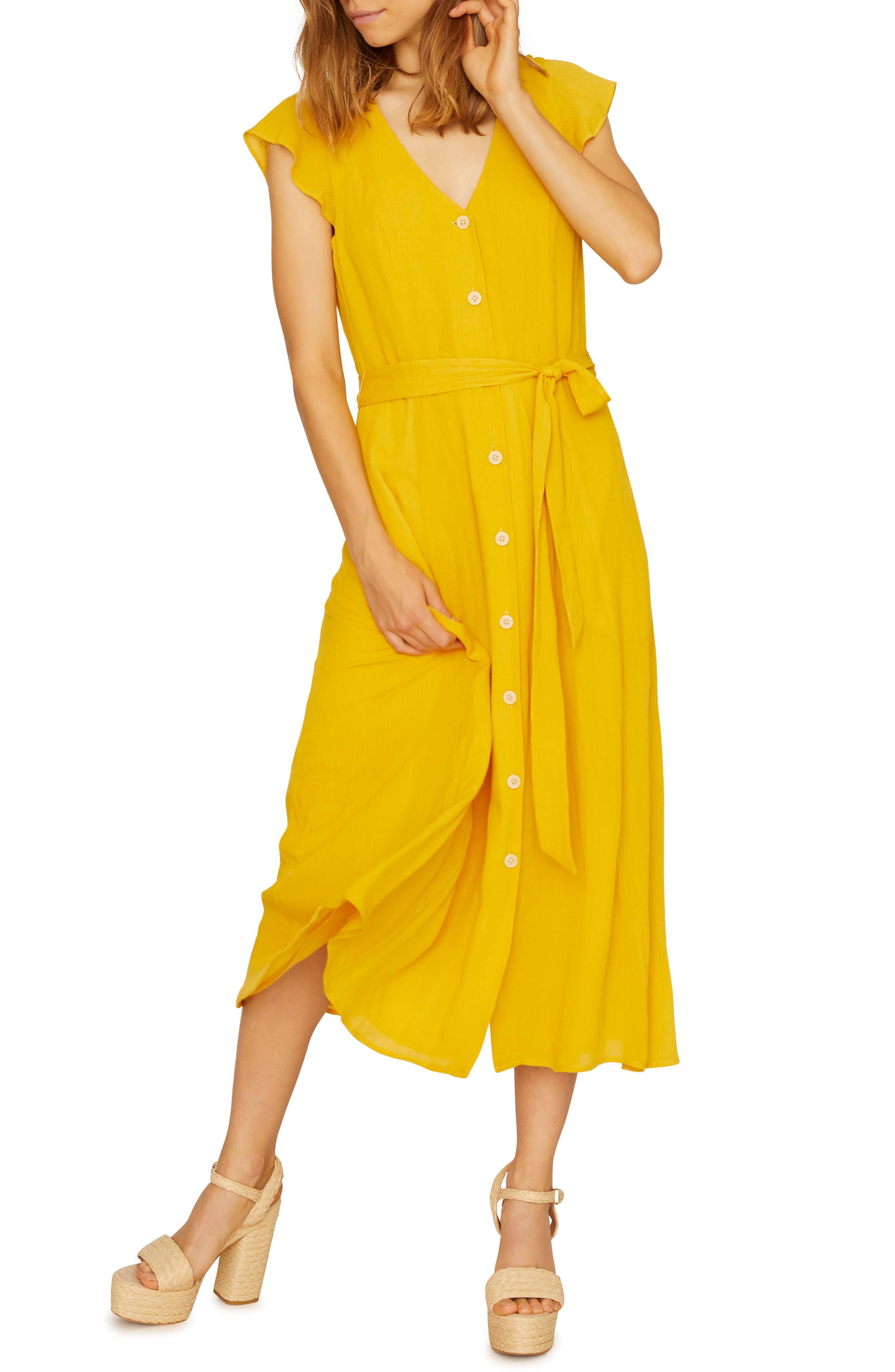 Sanctuary Eden Front Button Midi Dress