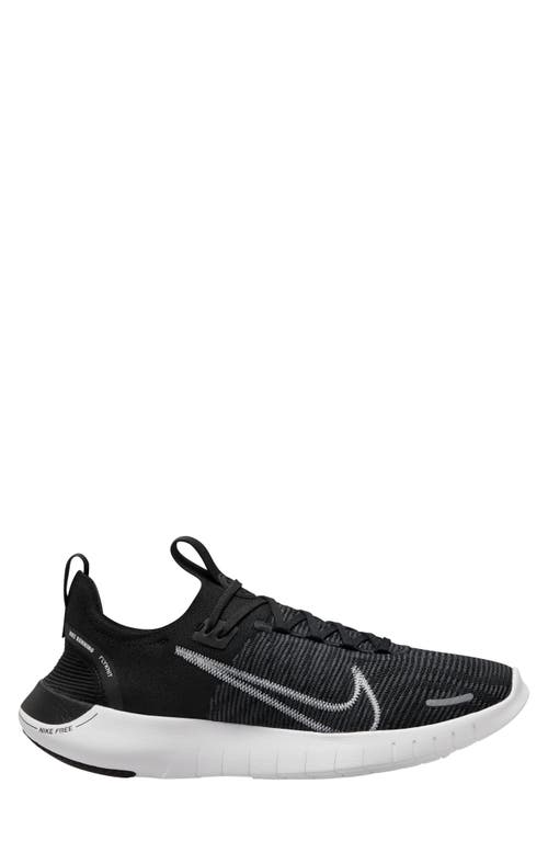 Shop Nike Free Run Flyknit Next Nature Running Shoe In Black/white/anthracite