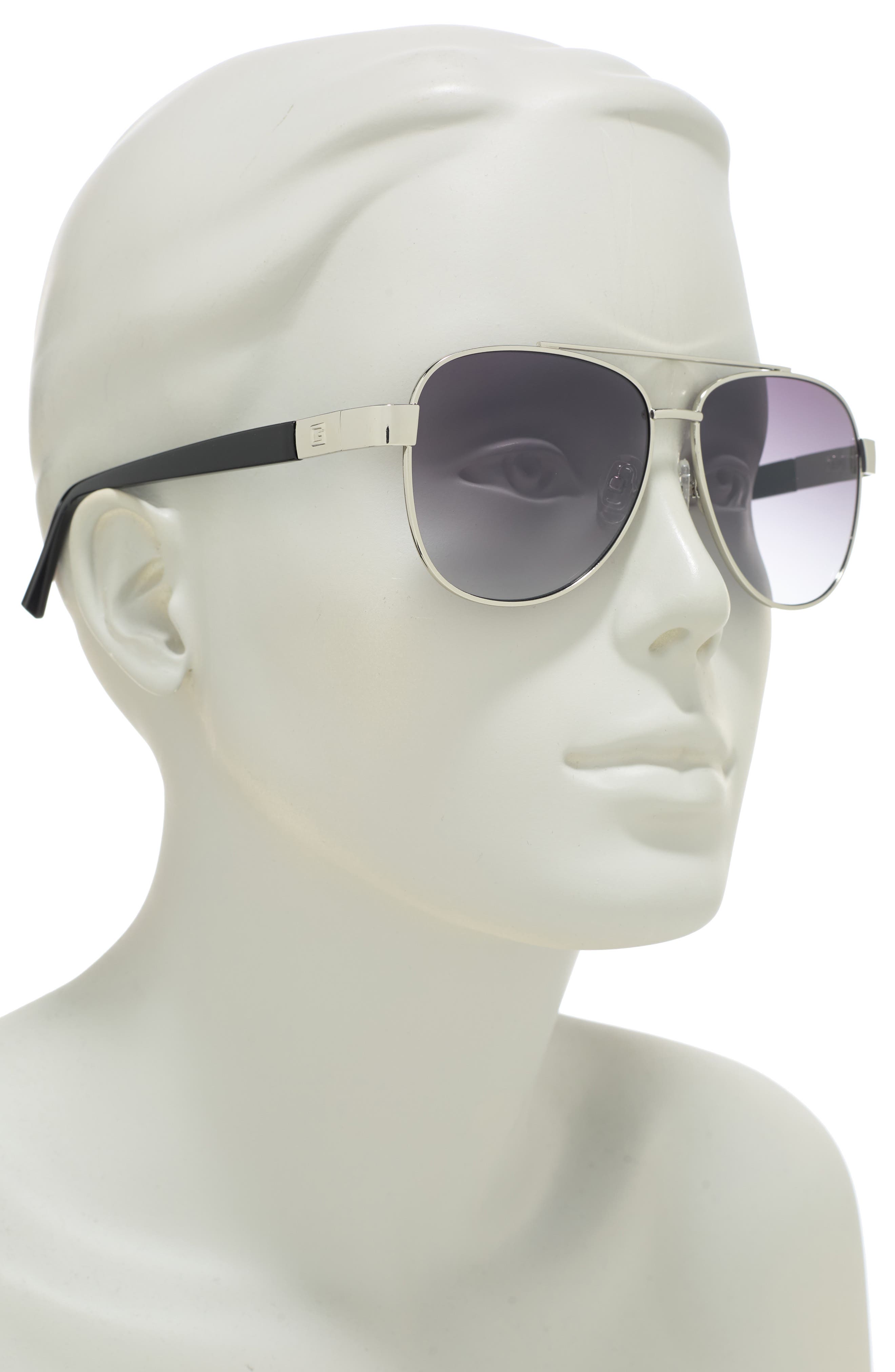 guess 58mm aviator sunglasses