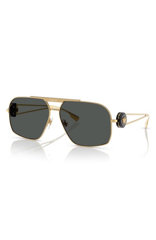 Shop Versace 62mm Medusa Medallion Oval Sunglasses In Gold