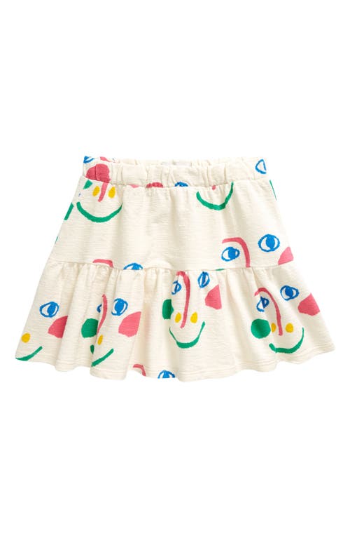 Bobo Choses Kids' Happy Face Print Cotton Skirt Off White at Nordstrom, Y