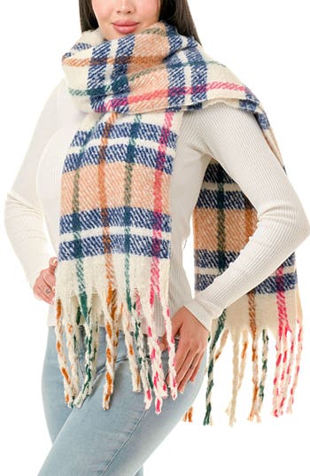 Marcus Adler Plaid Scarf In Green