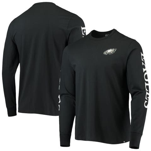 Philadelphia Eagles '47 Franklin Wooster Throwback Long Sleeve Hoodie  T-Shirt - Heathered Gray