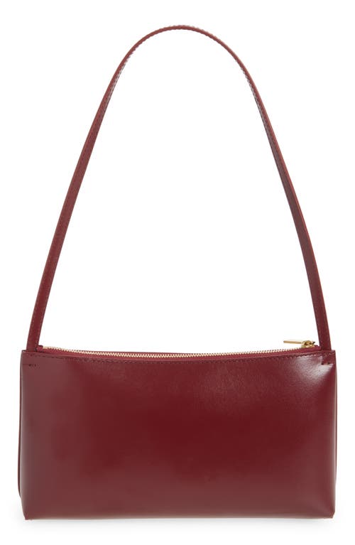 Mansur Gavriel Gaia Leather Shoulder Bag In Claret