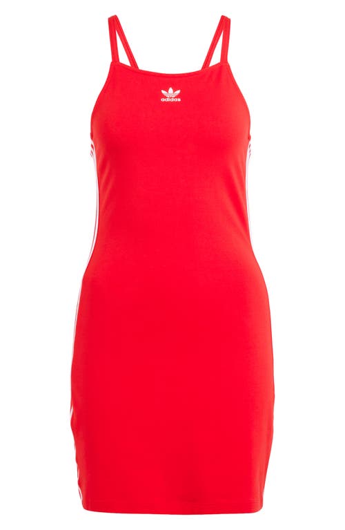 adidas 3-Stripes Lifestyle Cotton Blend Minidress in Better Scarlet at Nordstrom, Size Small