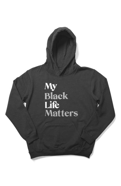HBCU Pride & Joy Kids' My Black Life Matters Graphic Hoodie in Dark Heather Gray at Nordstrom, Size 2T