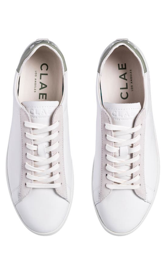 Shop Clae Bradley California Sneaker In White Leather Tea