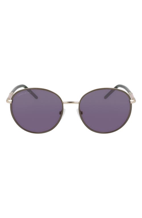 Longchamp 53mm Gradient Round Sunglasses In White