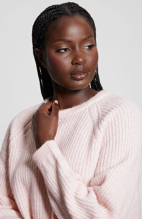 Guess Margo Mixed Stitch Sweater In Low Key Pink