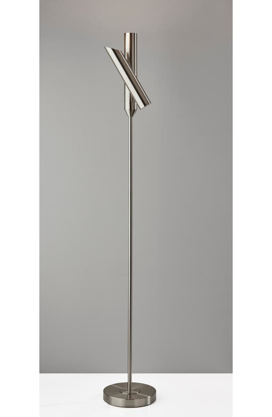 Shop Adesso Lighting Vega Led Torchiere Floor Lamp In Brushed Steel