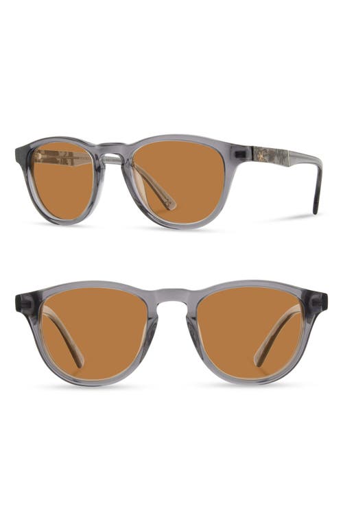 'Francis' 49mm Polarized Sunglasses in Smoke/Pinecone/Brown