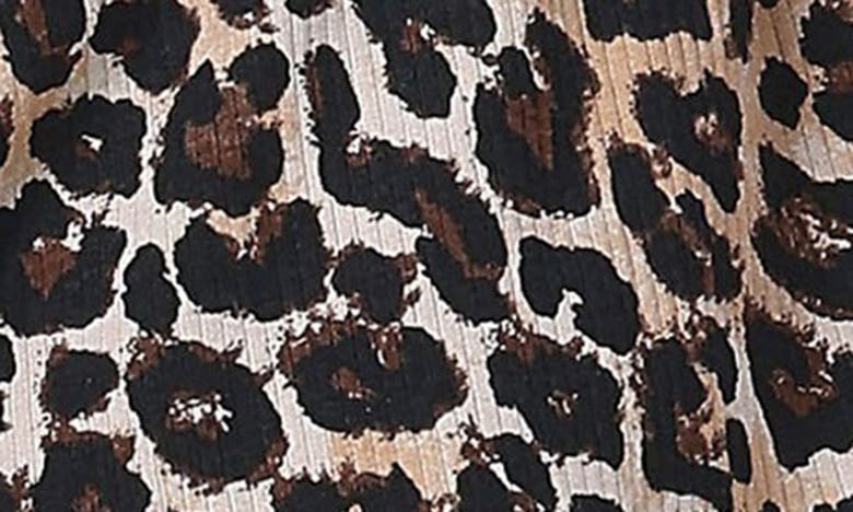 Shop Noisy May Pasa Leopard Print Cotton Blend Drawstring Shorts In Black Leopard Print