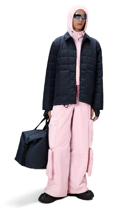 Rains Liner Shirt Jacket In Navy