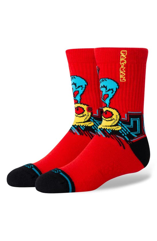 Shop Stance Kids' Pac-man™ Waka Waka Waka Crew Socks In Red