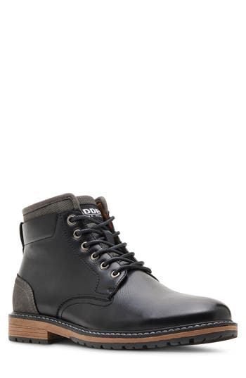 Madden Taskorn Combat Boot In Black Leather Pu
