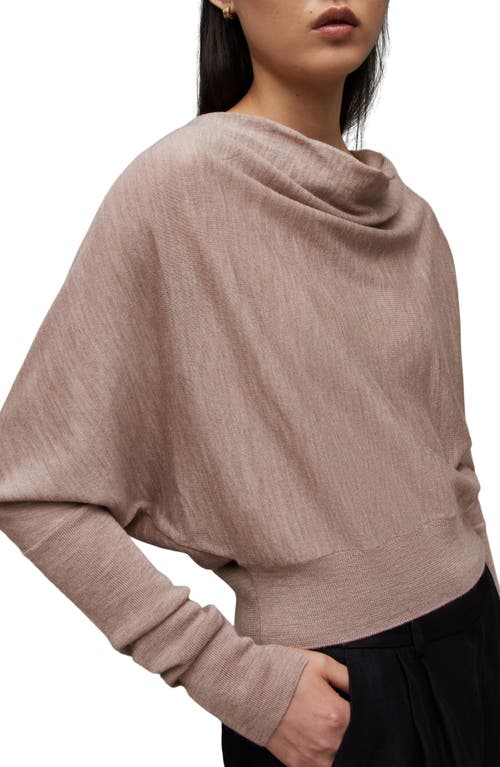 Shop Allsaints Ridley Merino Wool Cowl Neck Sweater In Decadent Brown