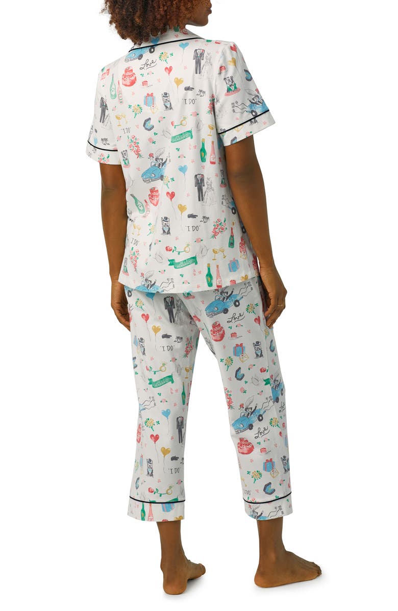 BedHead Pajamas Print Stretch Organic Cotton Jersey Crop Pajamas ...