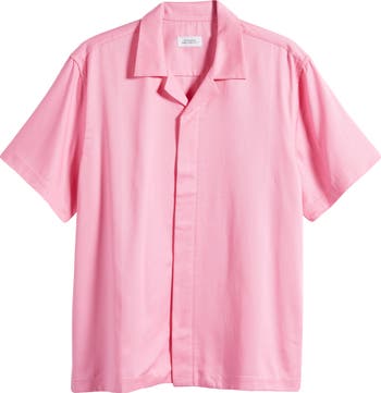 York Short Sleeve Lyocell & Cotton Button-Up Camp Shirt