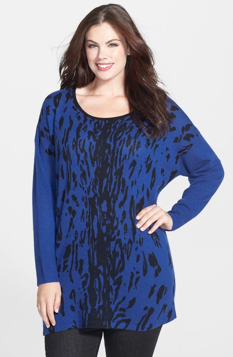 Sejour Print Wool & Cashmere Sweater (Plus Size) | Nordstrom