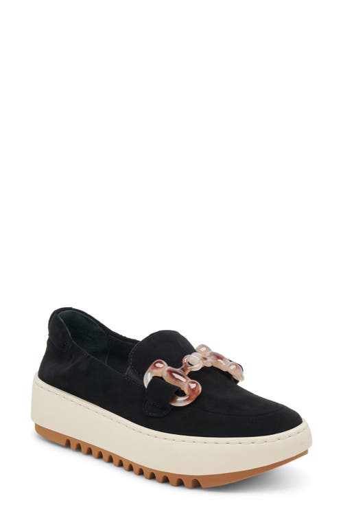 Shop Dolce Vita Andres Platform Bit Loafer In Onyx Suede