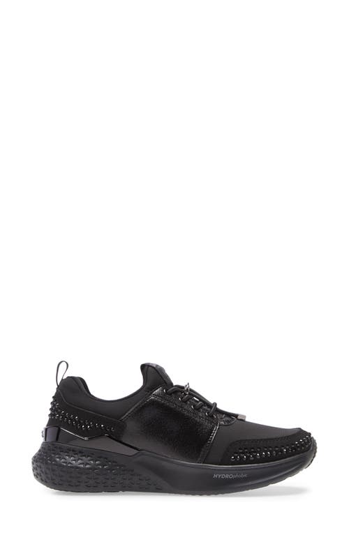 Shop Ara Midland Sneaker In Black Suede/hydro T-stretch