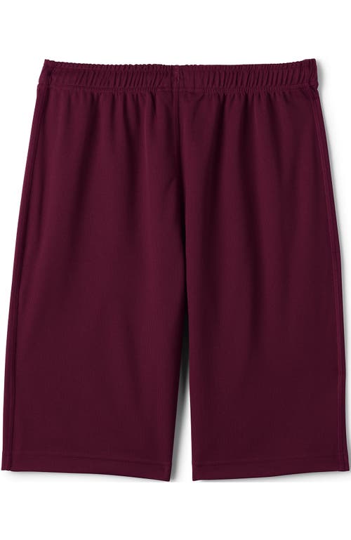 Shop Lands' End School Uniform  Mesh Gym Shorts In Burgundy