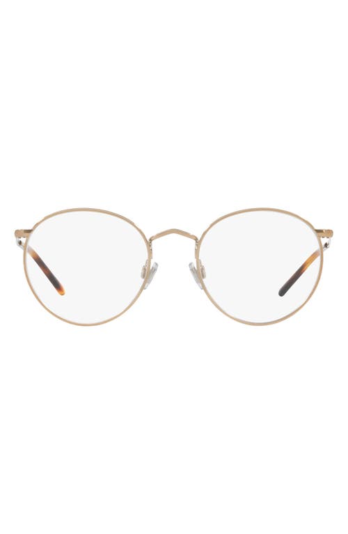 48mm Round Optical Glasses in Rose Gold
