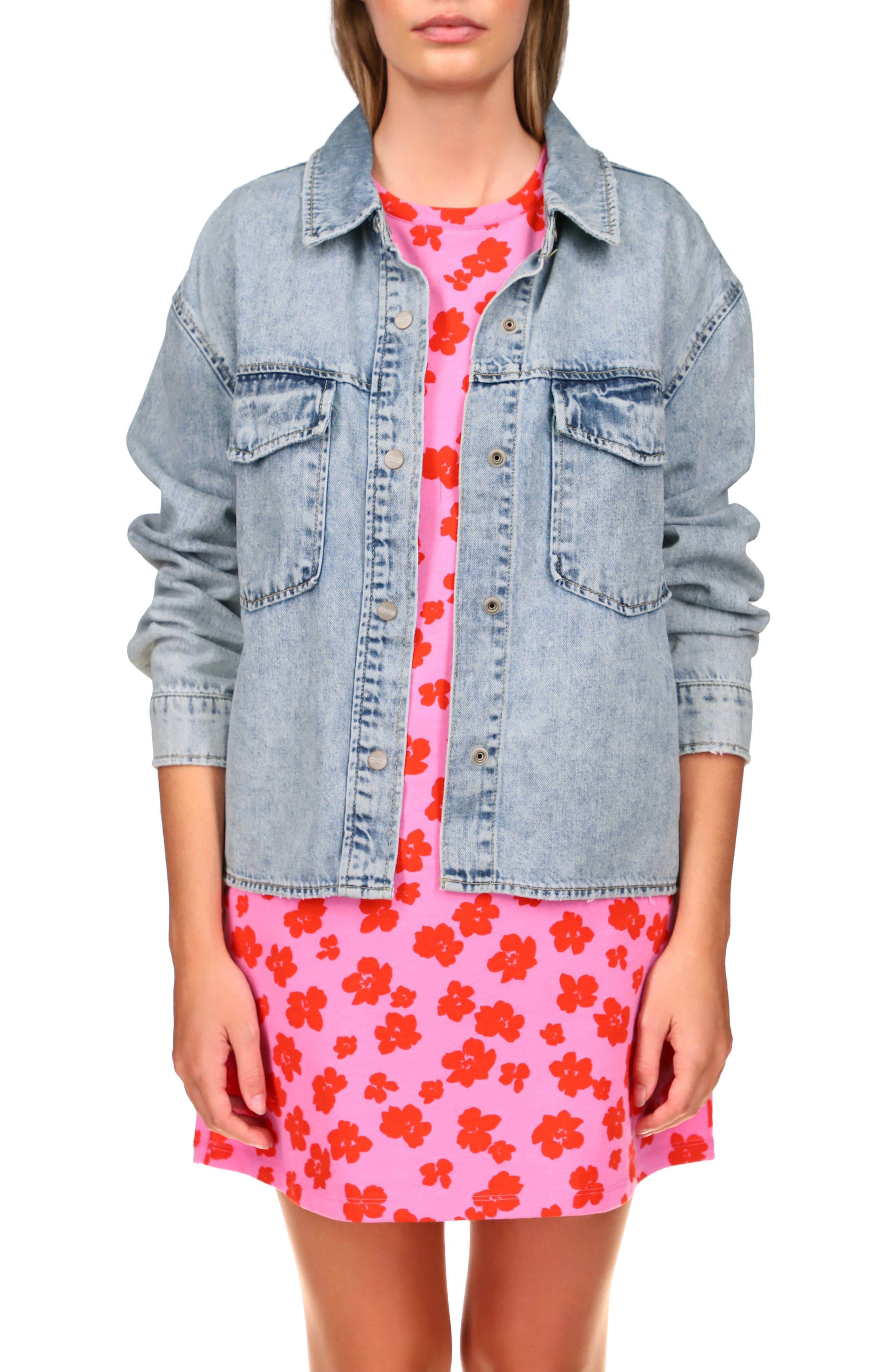 sanctuary pink denim jacket